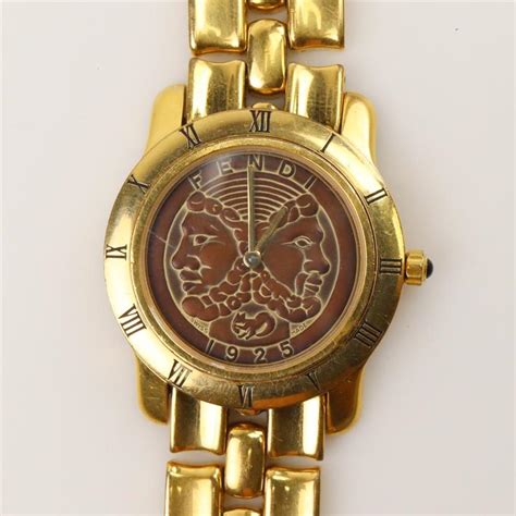 RARE vintage fendi 1925 olympos gods ladies watch 18 k gf in 